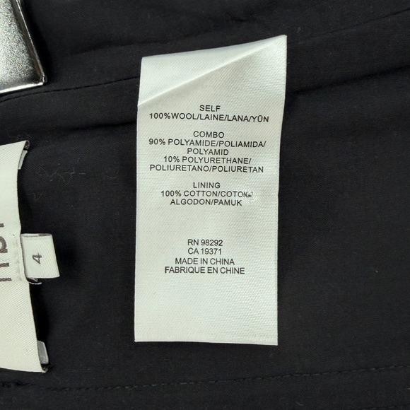 TIBI Glen Plaid Wool Corset Belt Womens 4 Gray Black Sheer Zipper Accessory - Picture 12 of 14